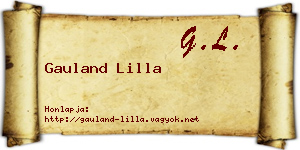 Gauland Lilla névjegykártya
